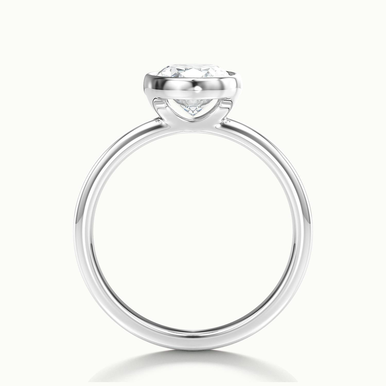 Lunaria Oval Bezel Engagement Ring