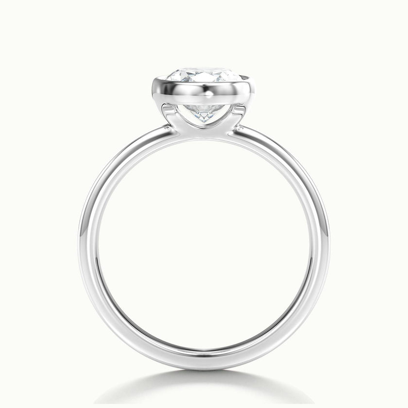 Lunaria Oval Bezel Engagement Ring
