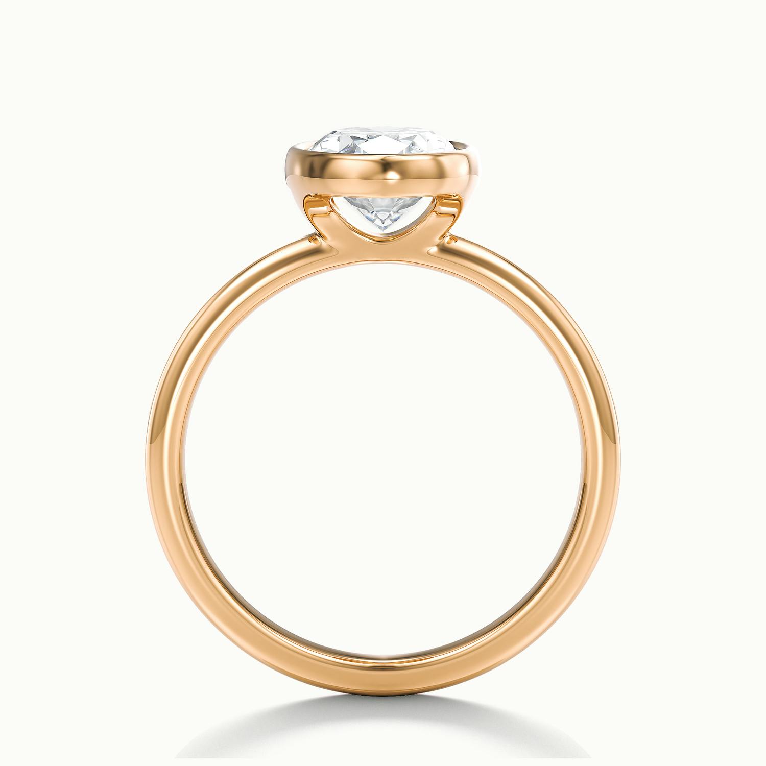 Lunaria Oval Bezel Engagement Ring
