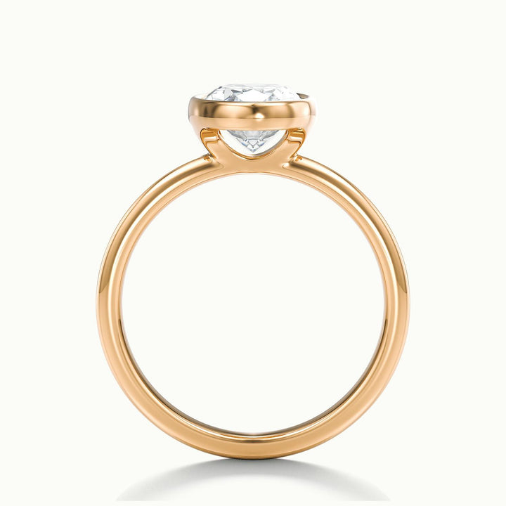 Lunaria Oval Bezel Engagement Ring