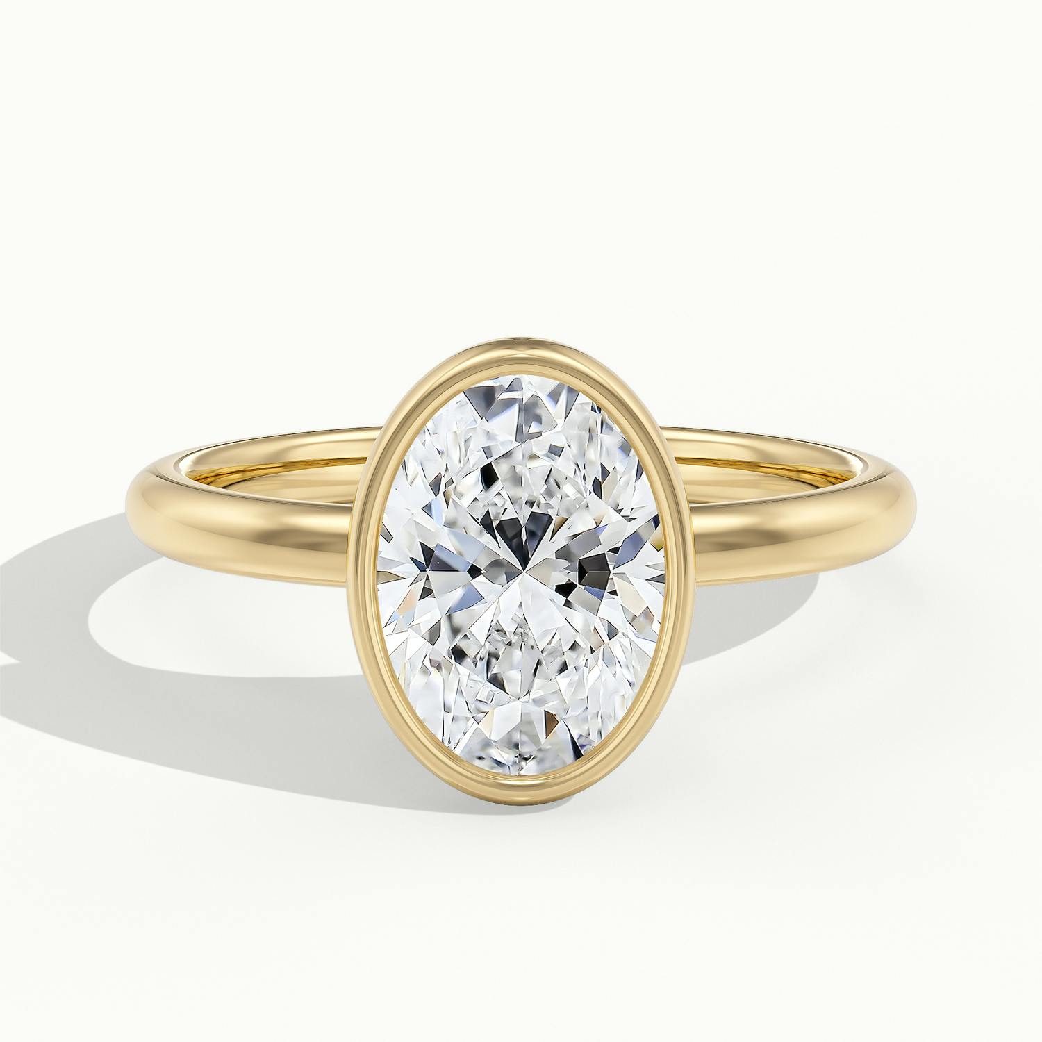 Lunaria Oval Bezel Engagement Ring