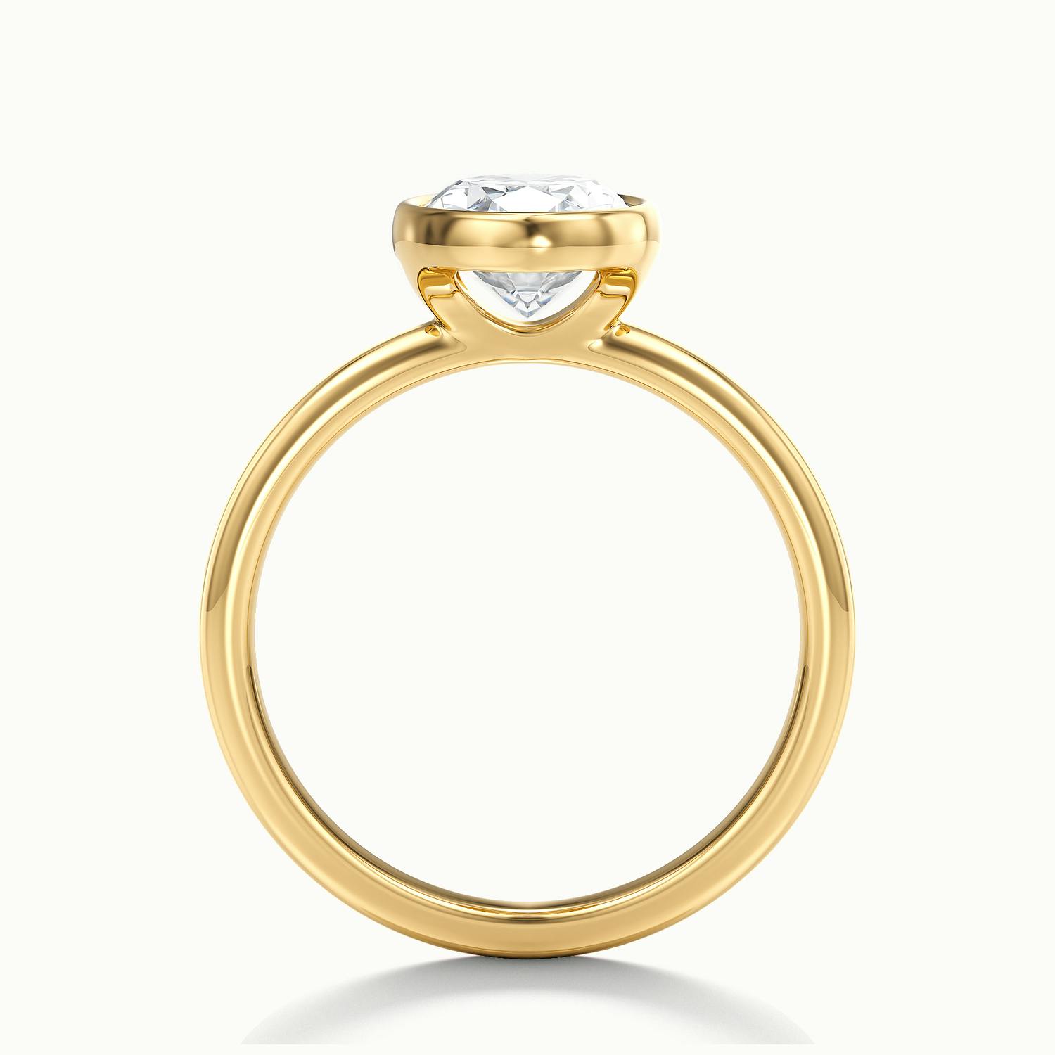 Lunaria Oval Bezel Engagement Ring