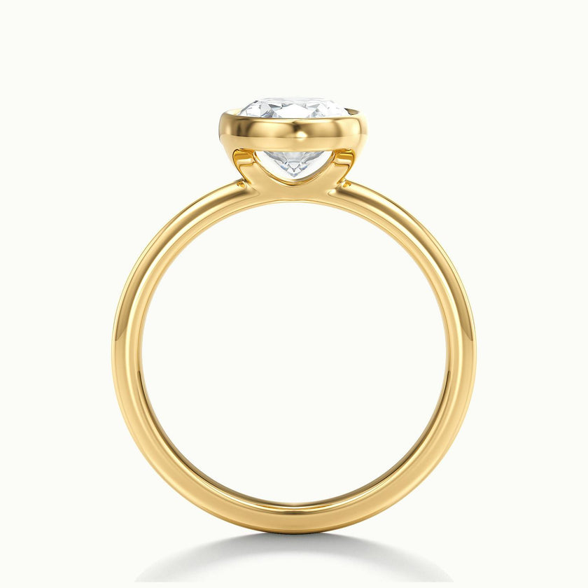 Lunaria Oval Bezel Engagement Ring