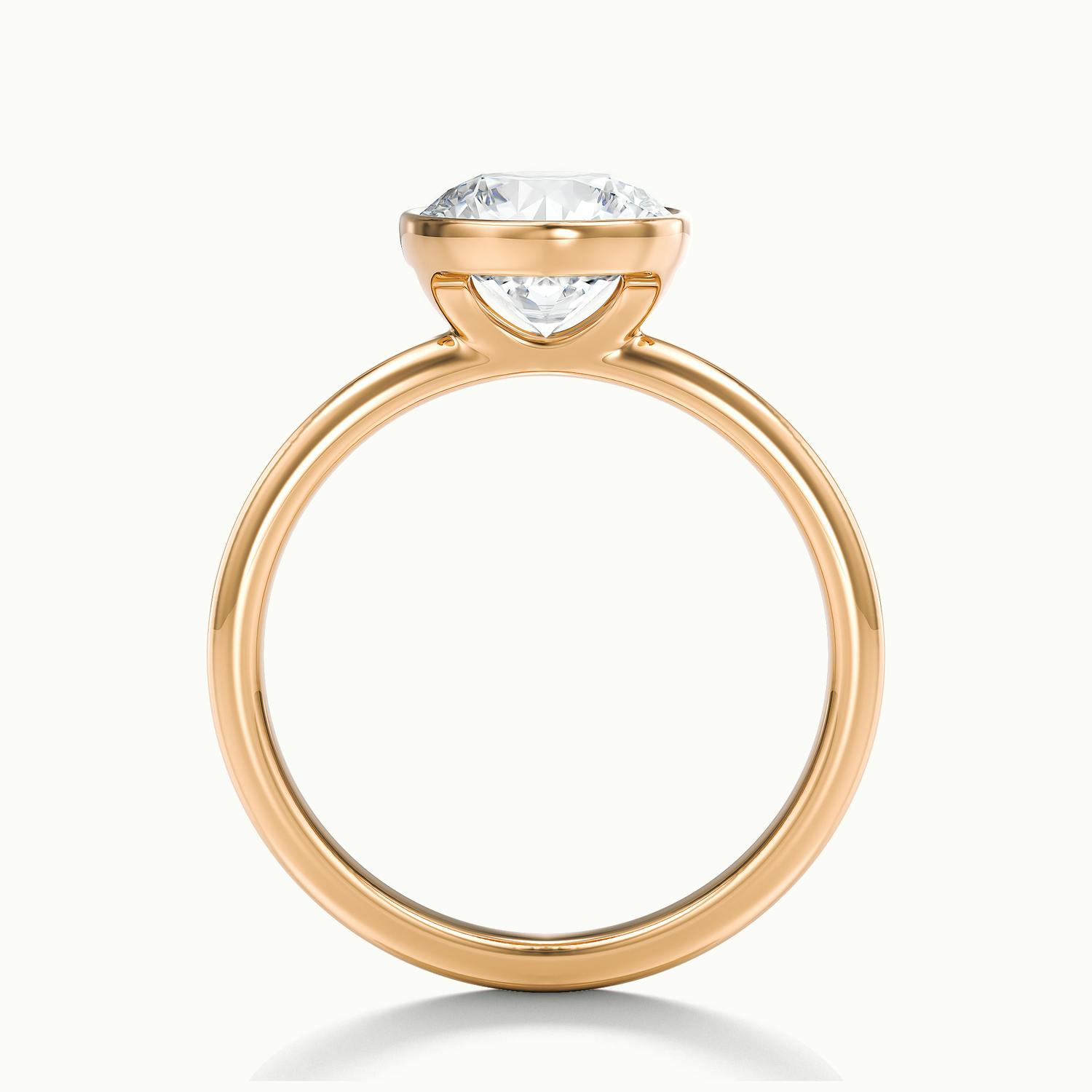 Lunaria Round Bezel Engagement Ring