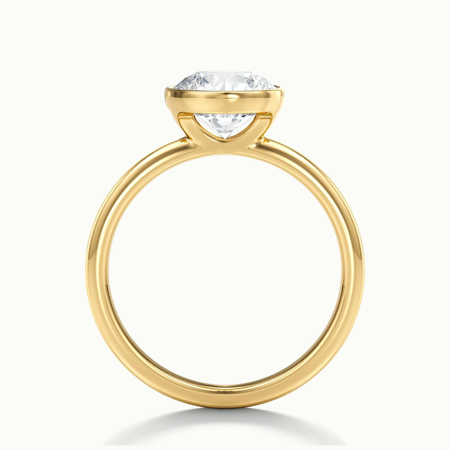 Lunaria Round Bezel Engagement Ring