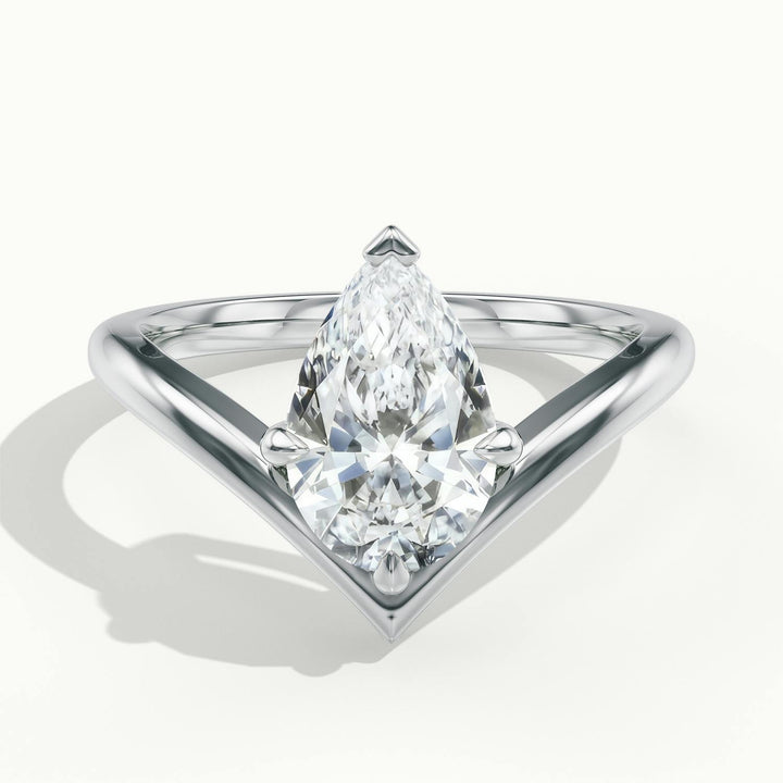 Virelle Pear V Solitaire Engagement Ring
