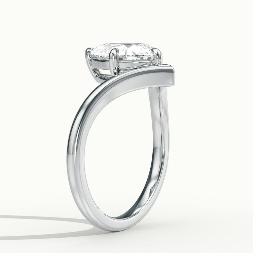 Virelle Pear V Solitaire Engagement Ring