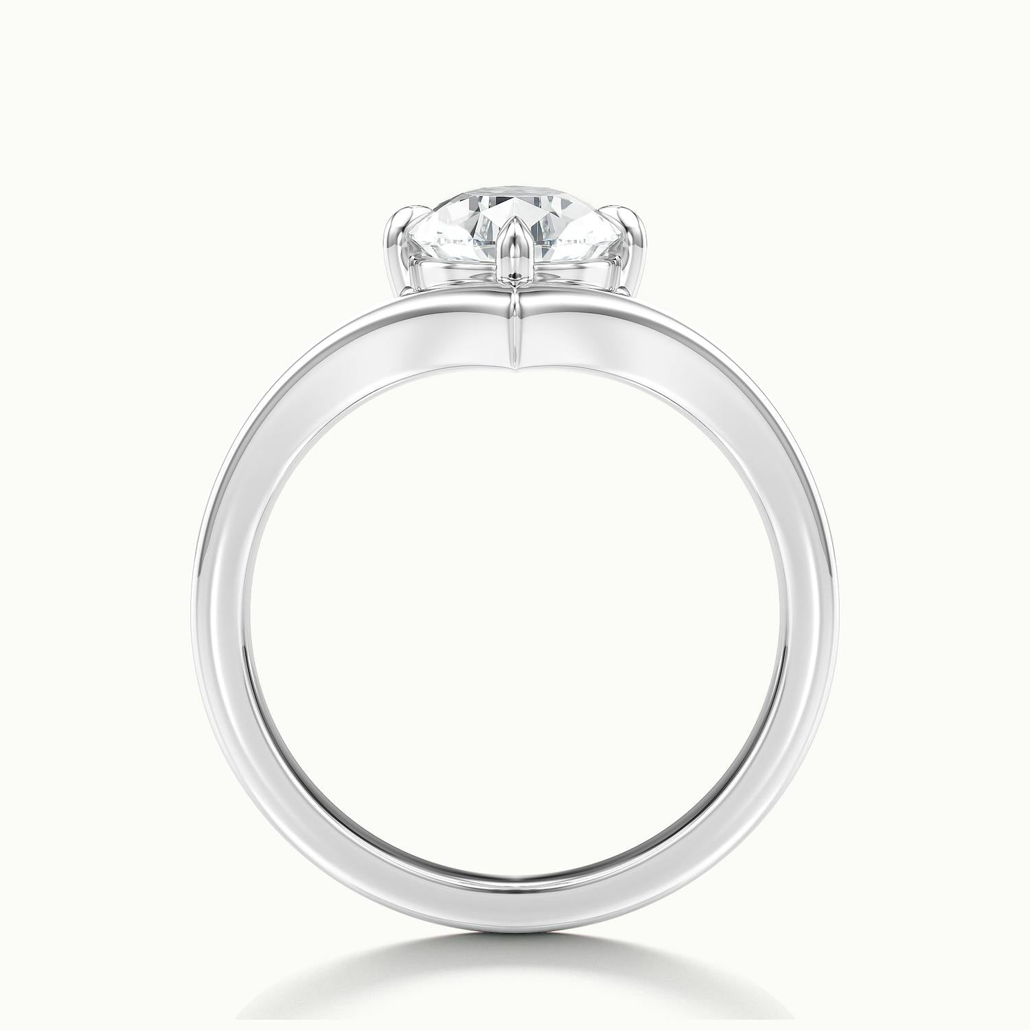 Virelle Pear V Solitaire Engagement Ring