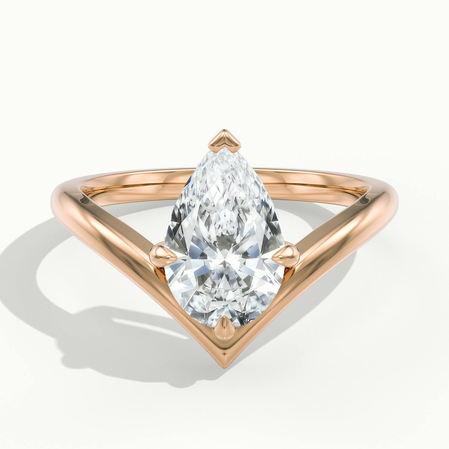 Virelle Pear V Solitaire Engagement Ring