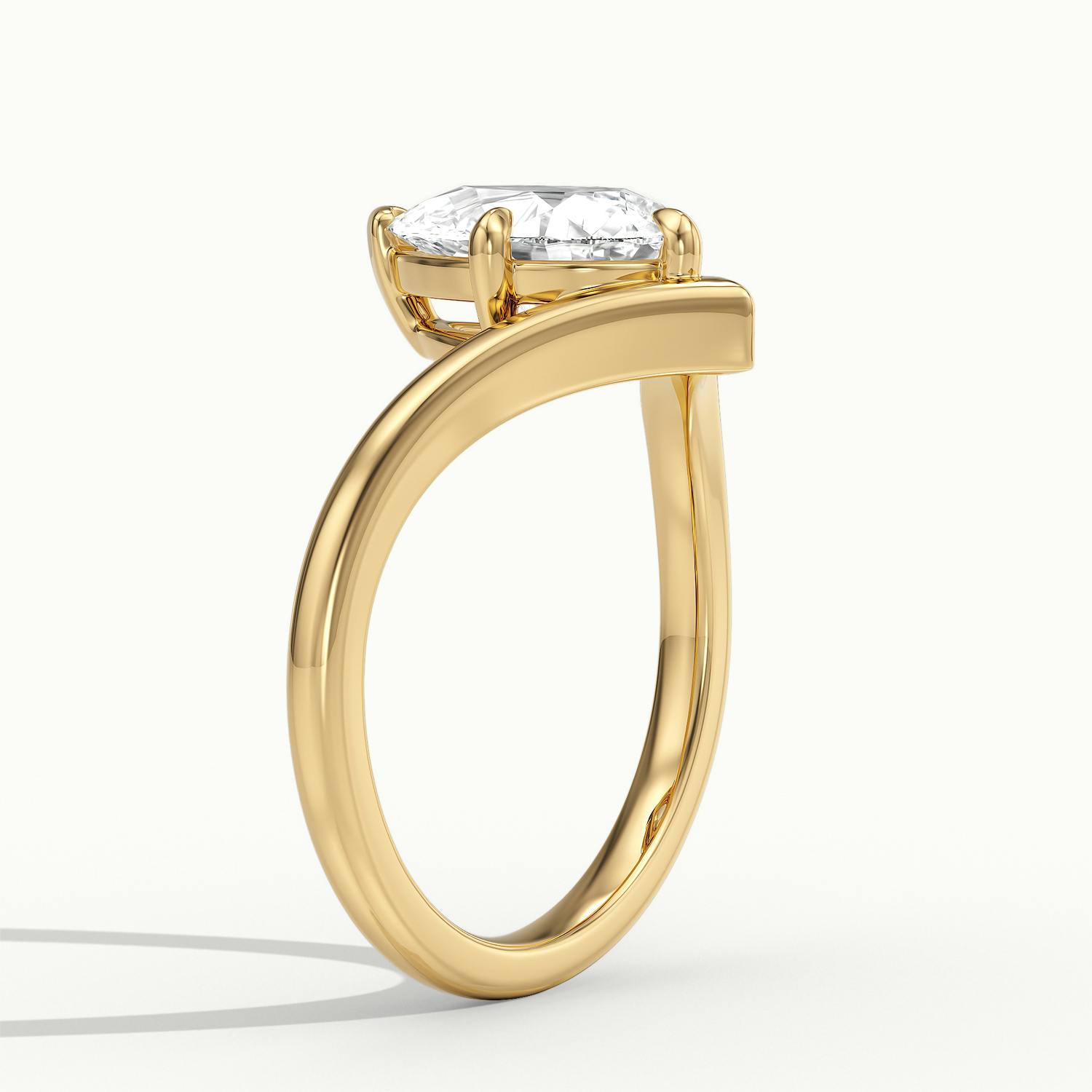 Virelle Pear V Solitaire Engagement Ring