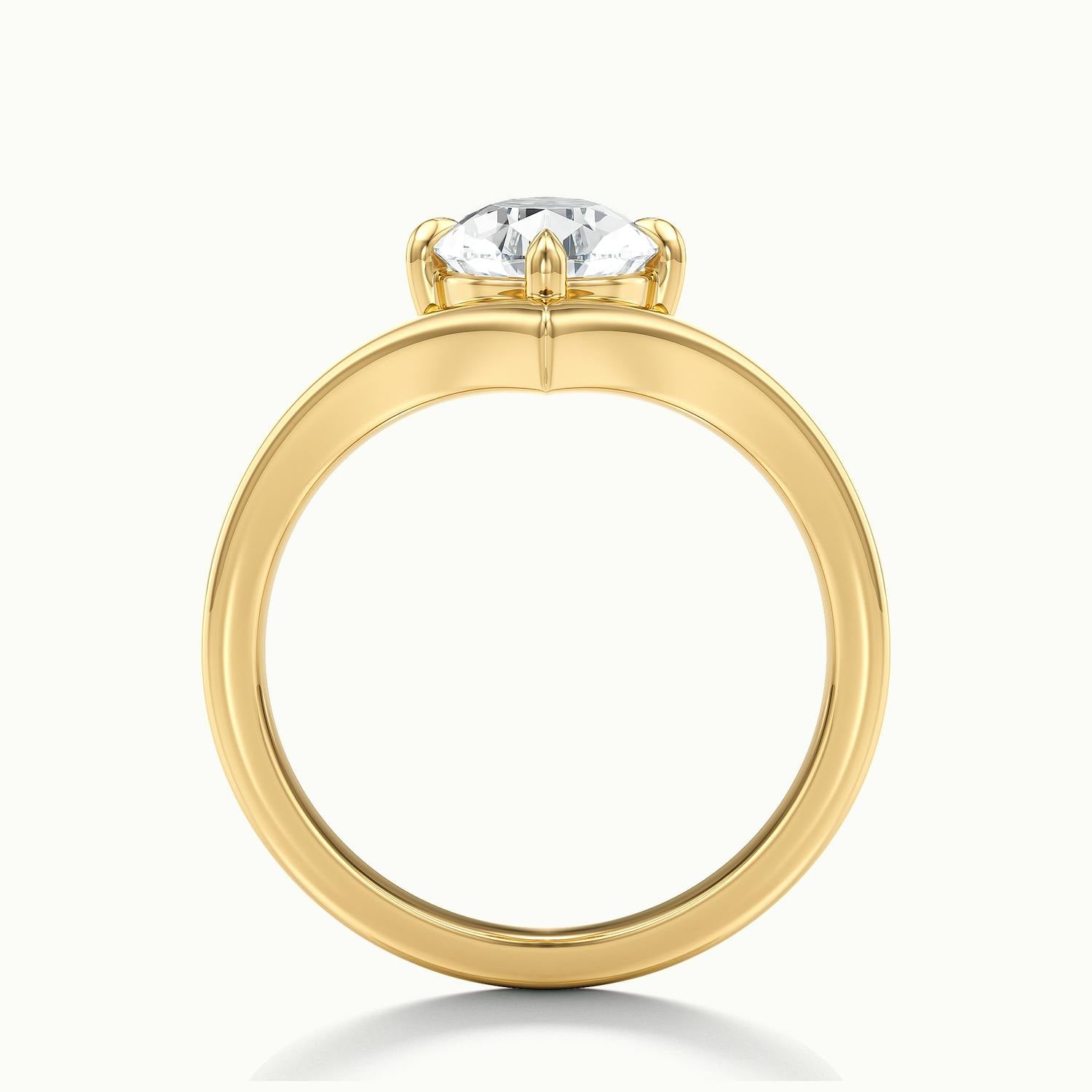 Virelle Pear V Solitaire Engagement Ring