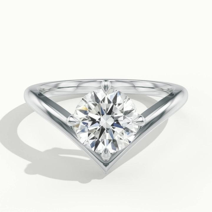 Virelle Round V Solitaire Engagement Ring