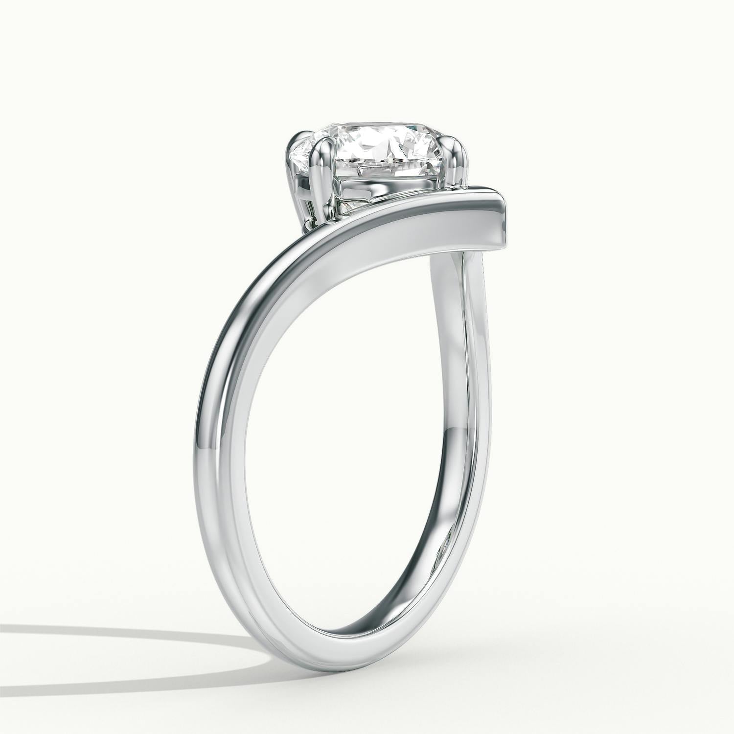 Virelle Round V Solitaire Engagement Ring