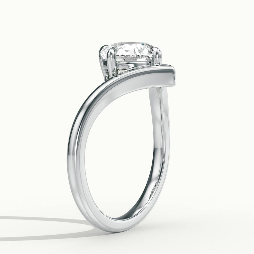 Virelle Round V Solitaire Engagement Ring