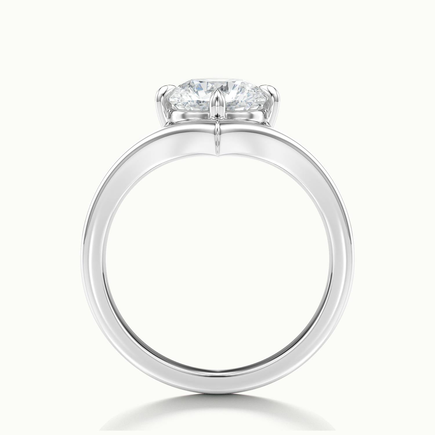 Virelle Round V Solitaire Engagement Ring