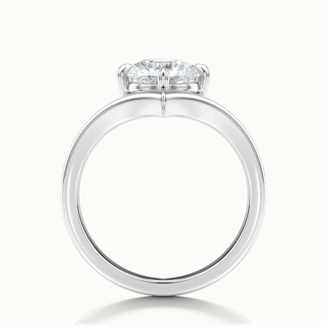 Virelle Round V Solitaire Engagement Ring