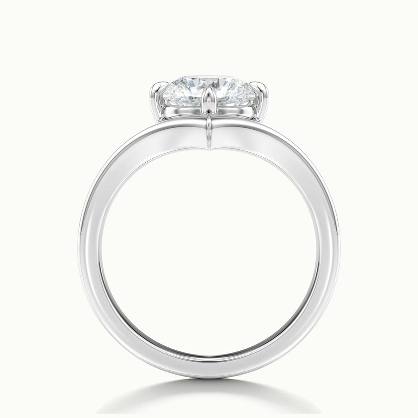 Virelle Round V Solitaire Engagement Ring