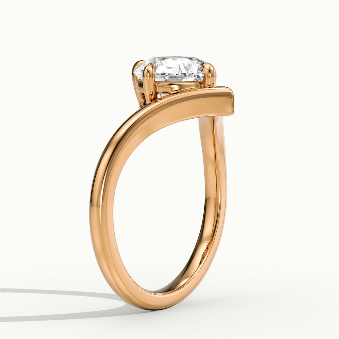 Virelle Round V Solitaire Engagement Ring