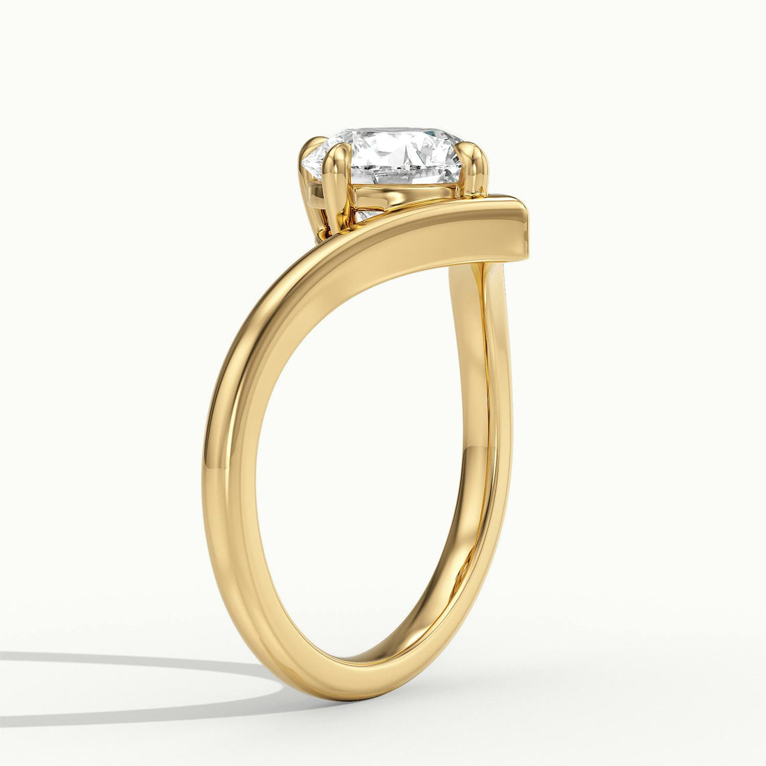 Virelle Round V Solitaire Engagement Ring
