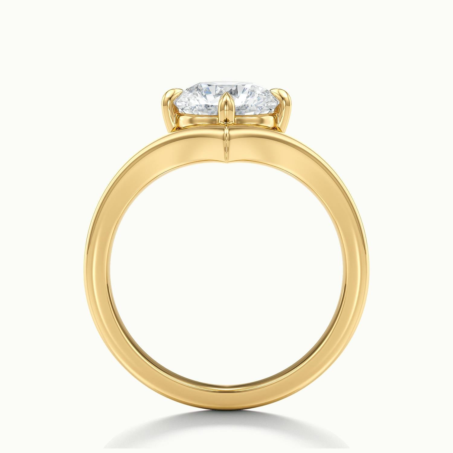 Virelle Round V Solitaire Engagement Ring