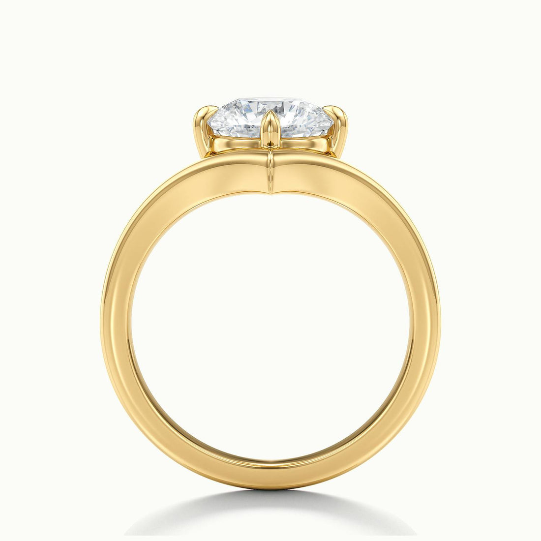 Virelle Round V Solitaire Engagement Ring