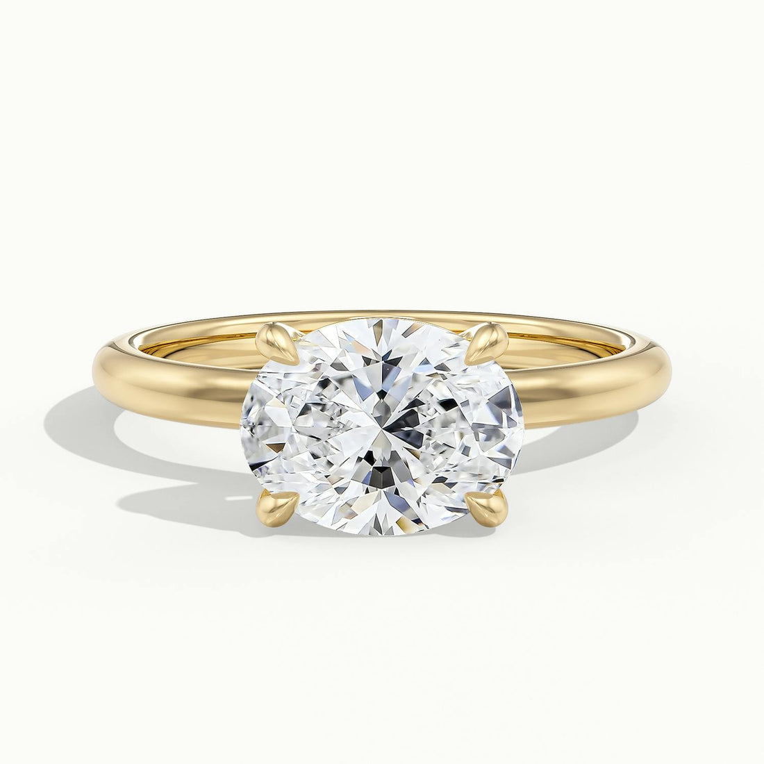 Estelle Oval Hidden Halo Solitair Engagement Ring
