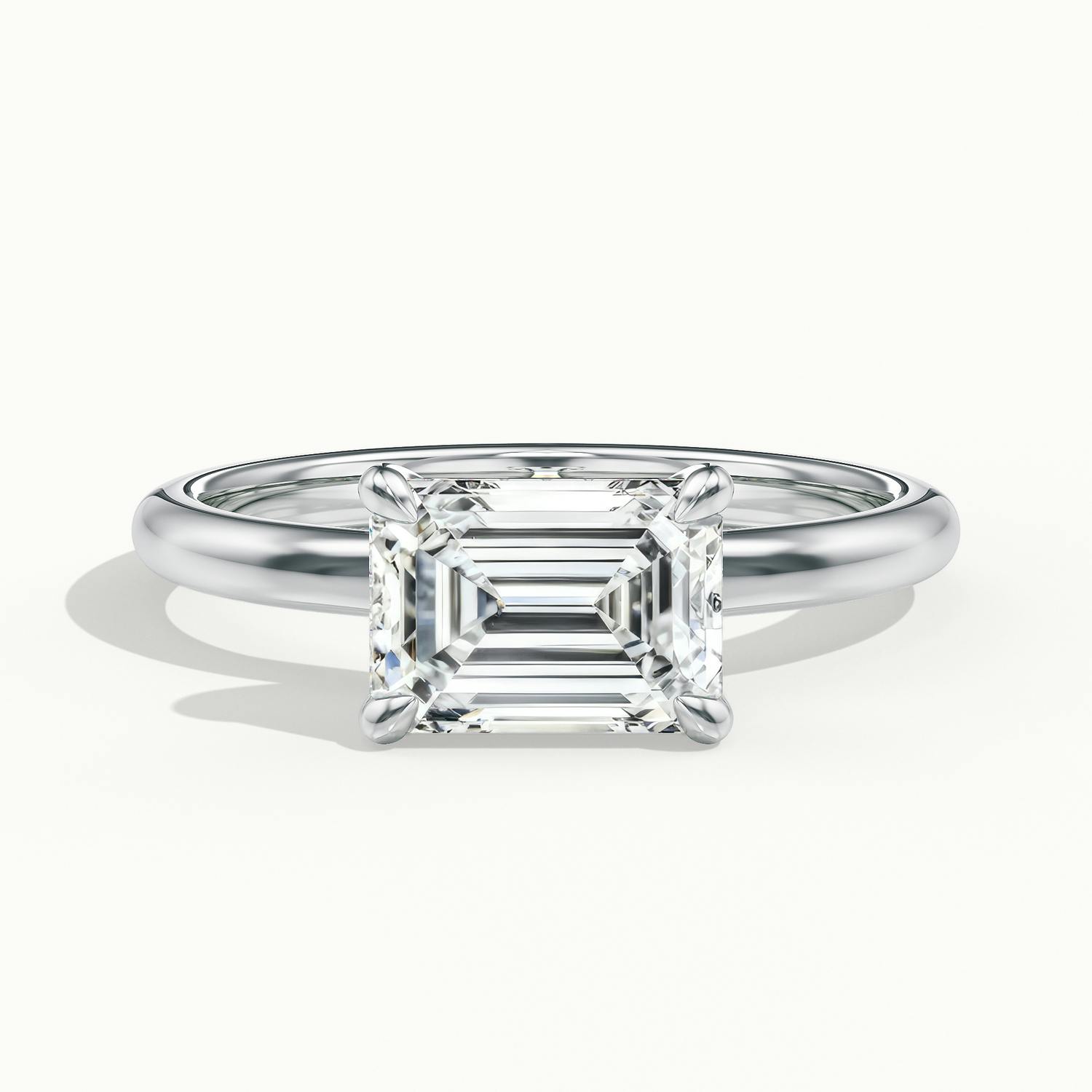 Vivienne Emerald Solitaire Engagement Ring