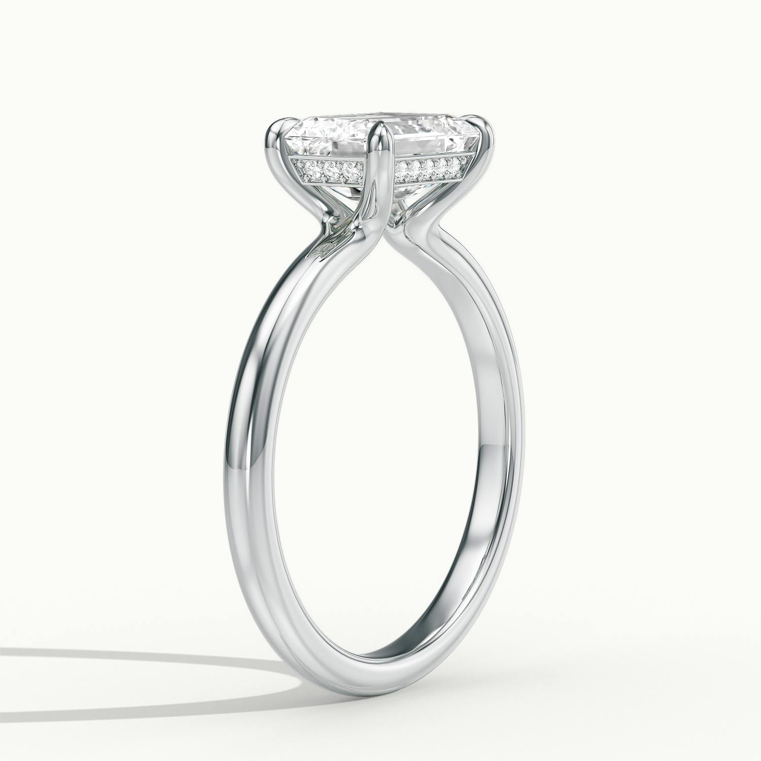Vivienne Emerald Solitaire Engagement Ring