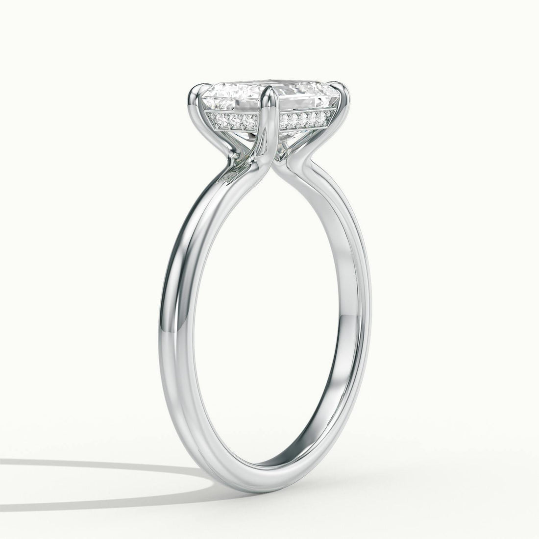 Vivienne Emerald Solitaire Engagement Ring