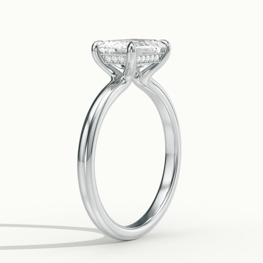 Vivienne Emerald Solitaire Engagement Ring