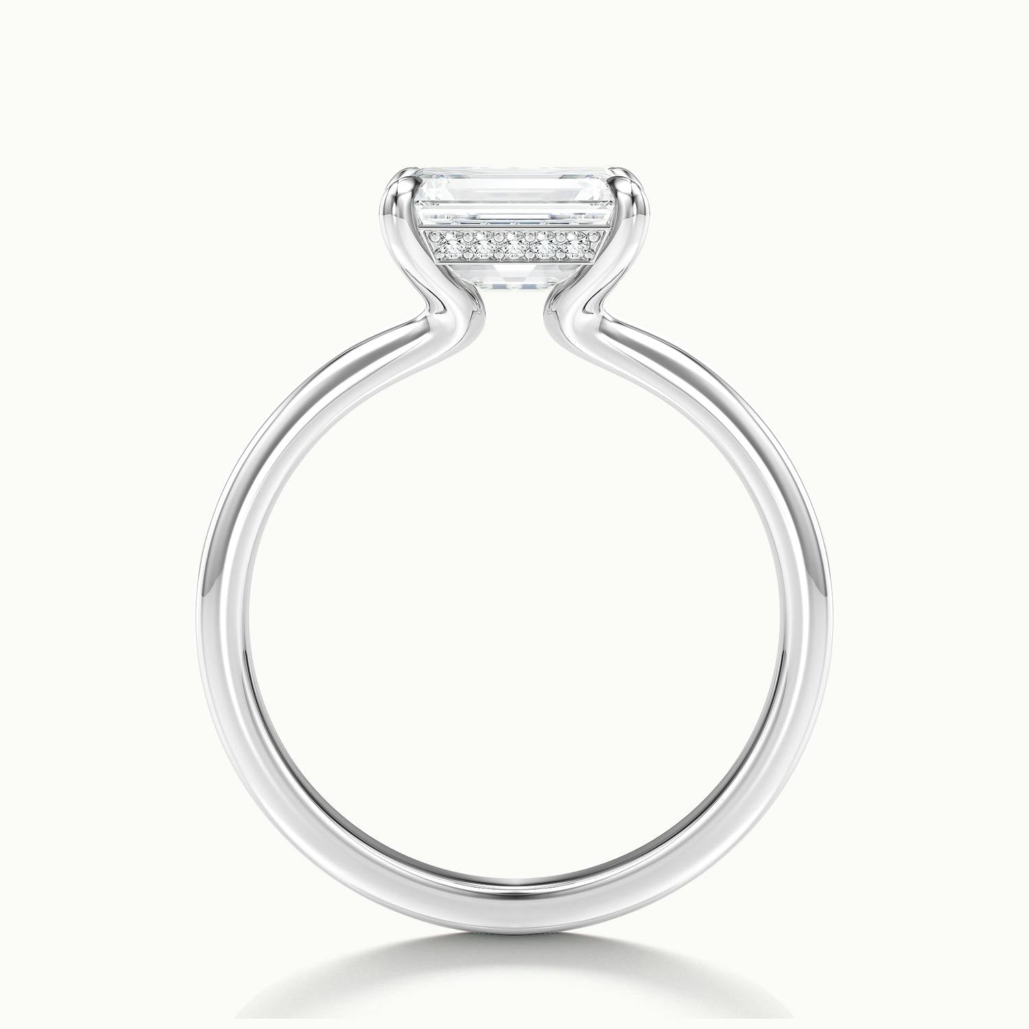 Vivienne Emerald Solitaire Engagement Ring