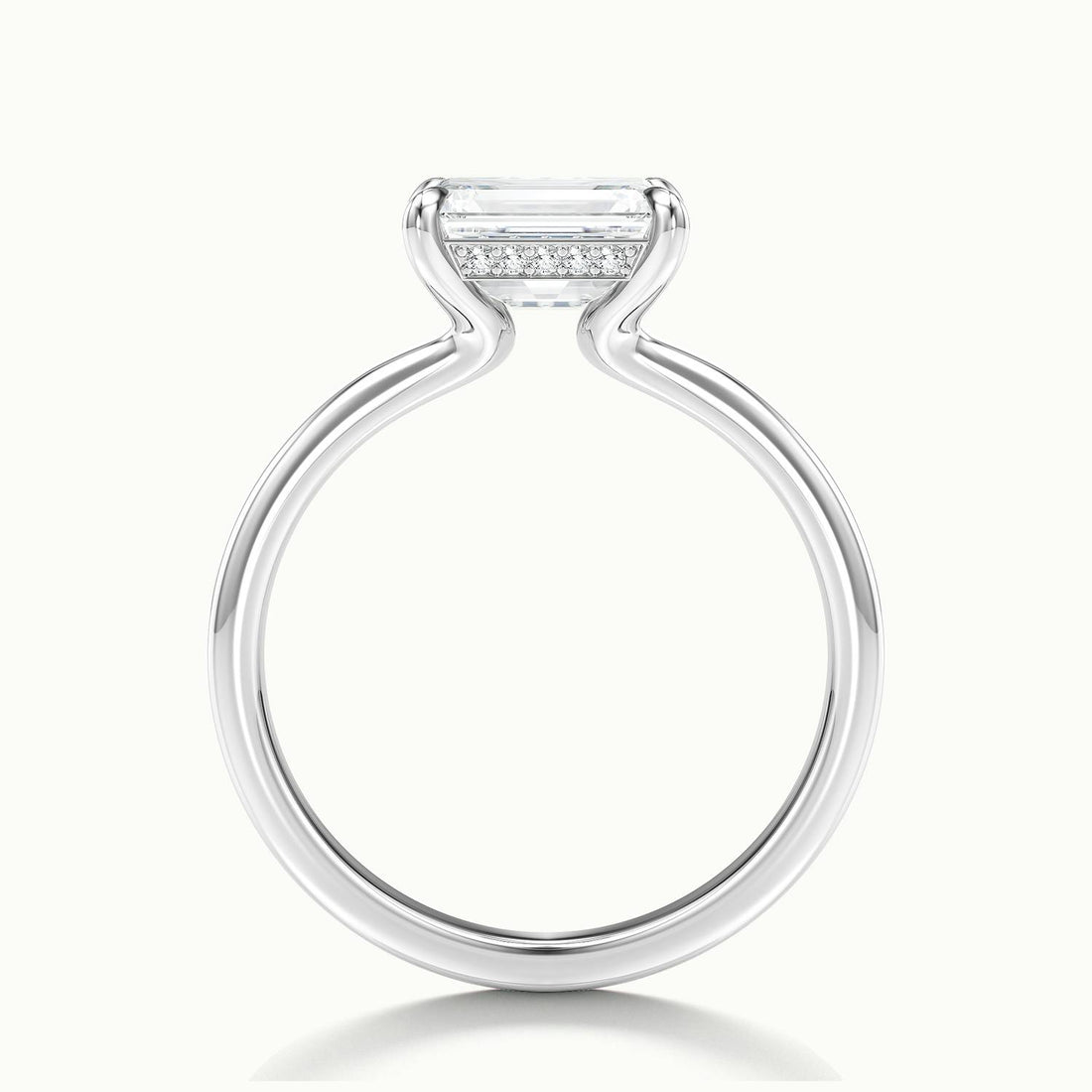 Vivienne Emerald Solitaire Engagement Ring