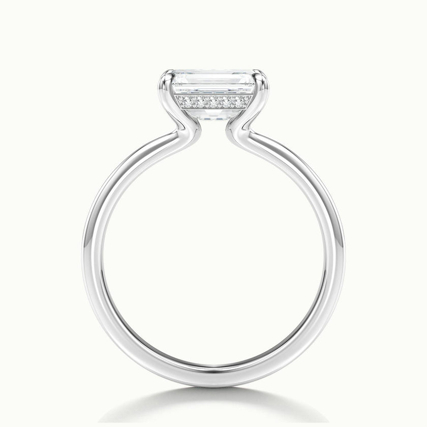 Vivienne Emerald Solitaire Engagement Ring