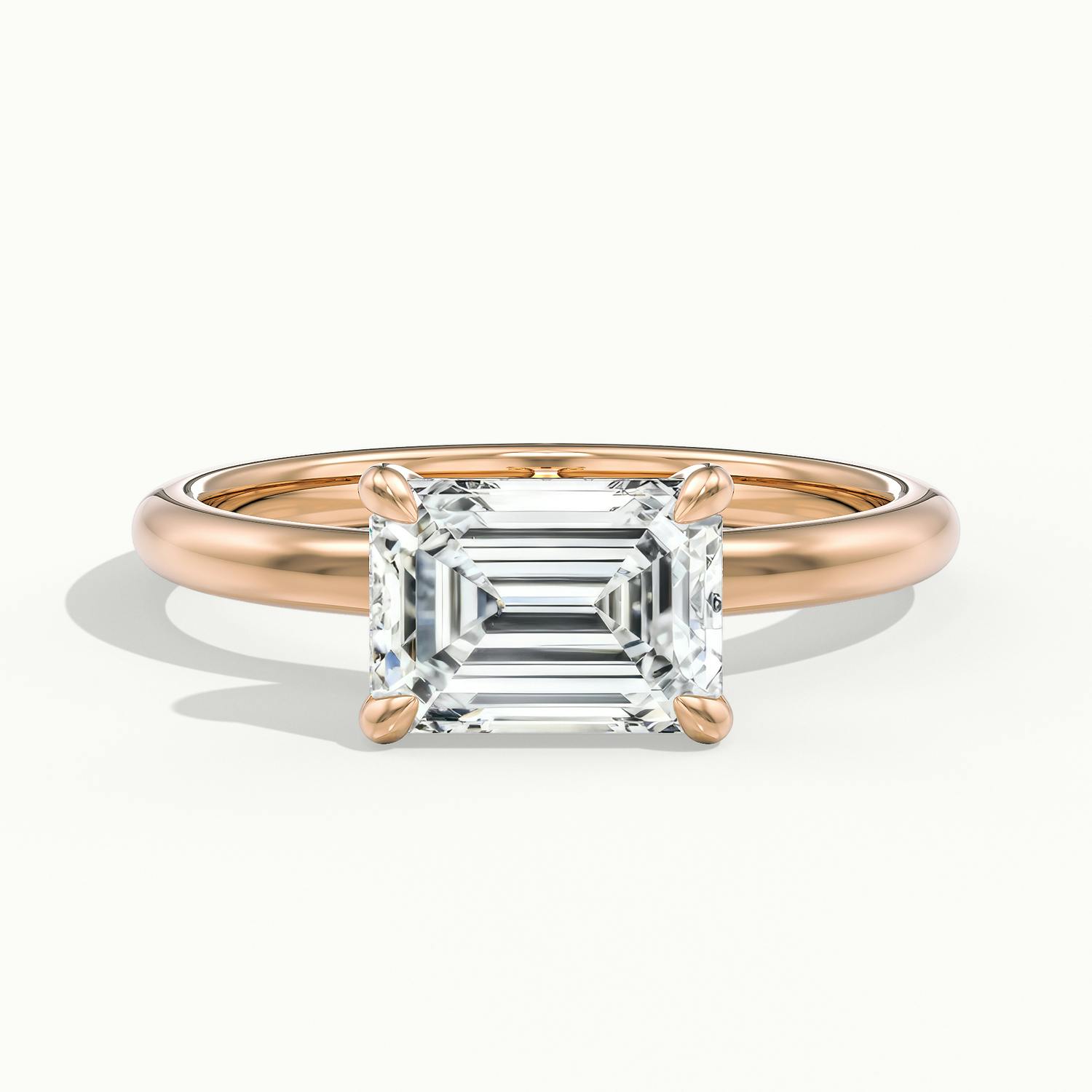 Vivienne Emerald Solitaire Engagement Ring