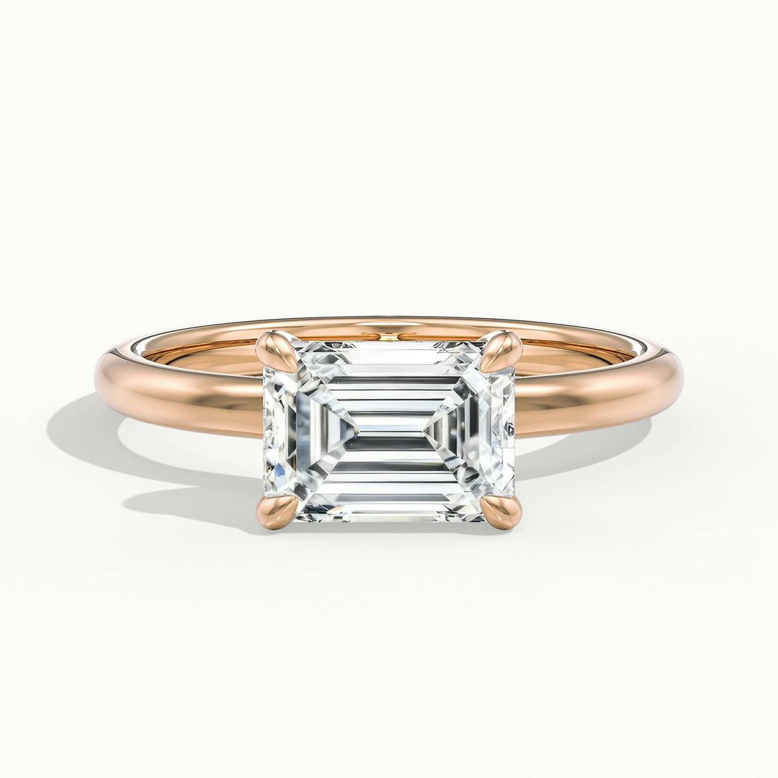 Vivienne Emerald Solitaire Engagement Ring