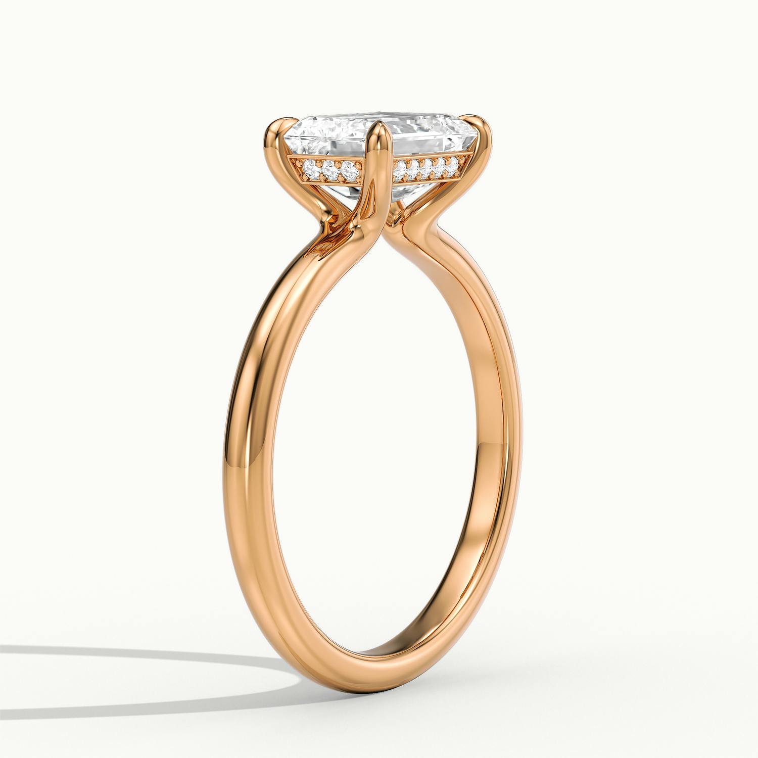 Vivienne Emerald Solitaire Engagement Ring