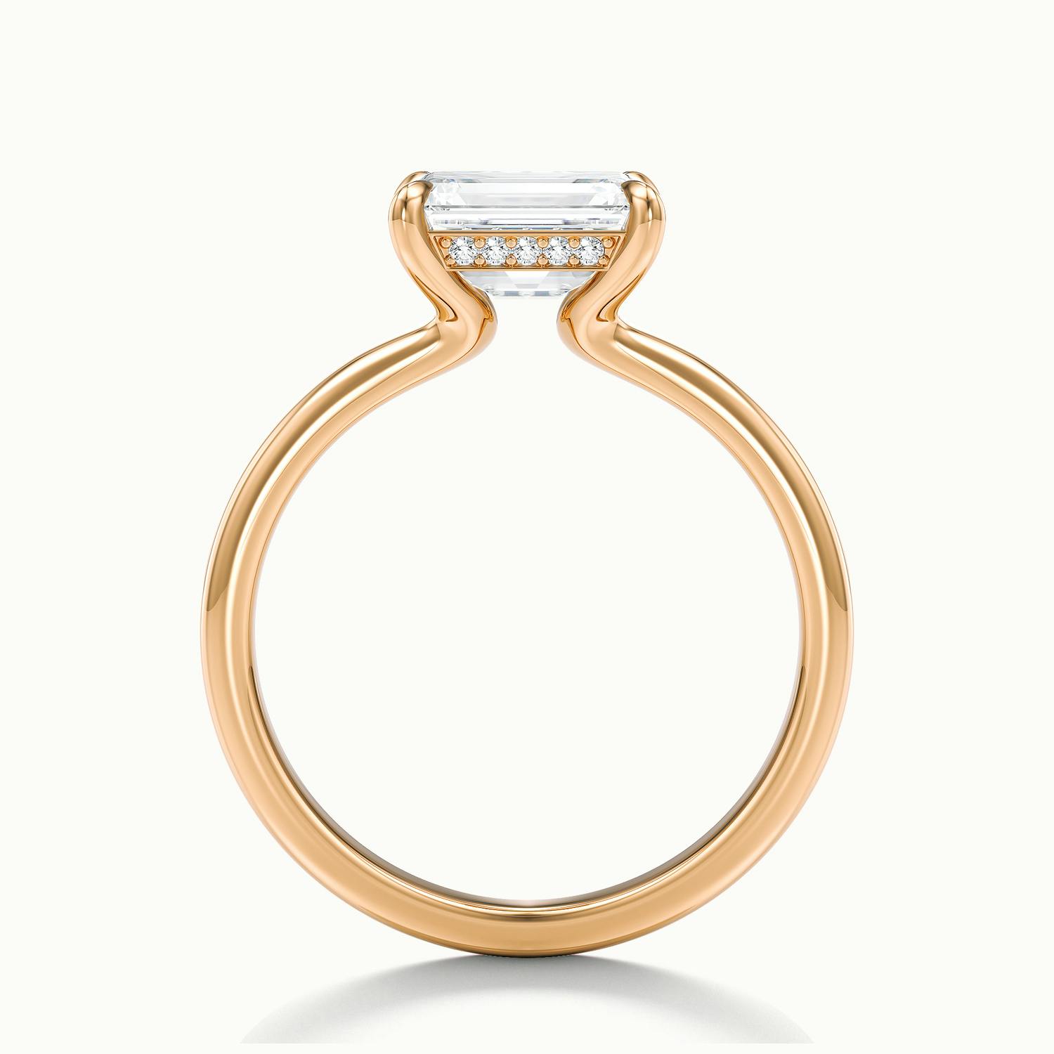 Vivienne Emerald Solitaire Engagement Ring