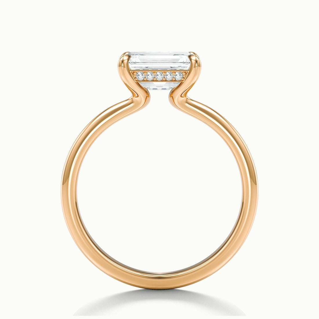 Vivienne Emerald Solitaire Engagement Ring