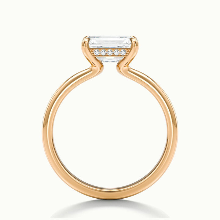 Vivienne Emerald Solitaire Engagement Ring