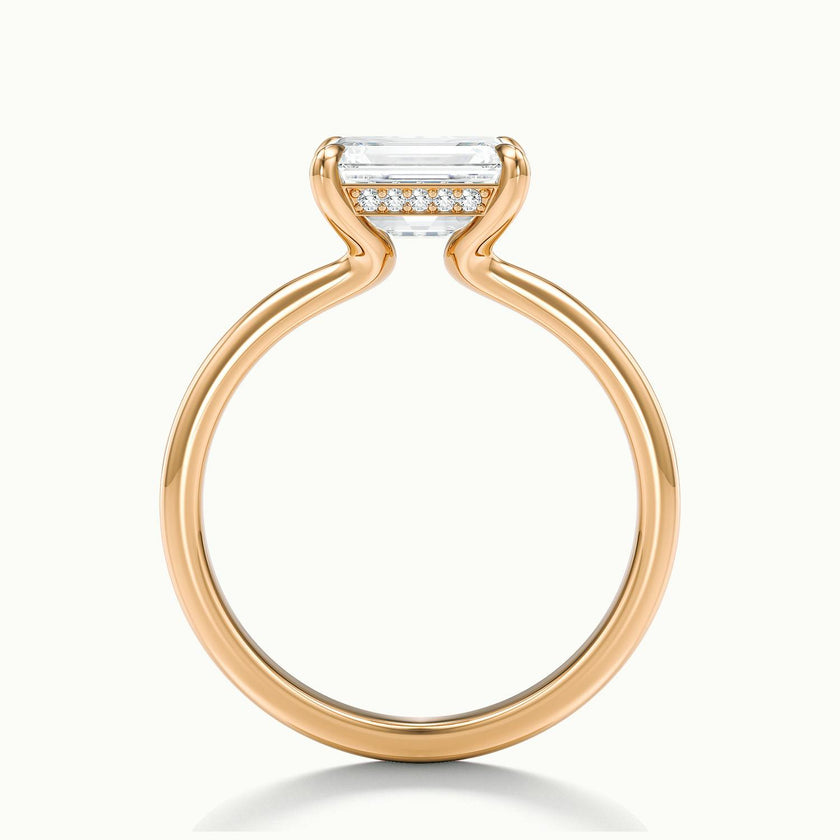 Vivienne Emerald Solitaire Engagement Ring
