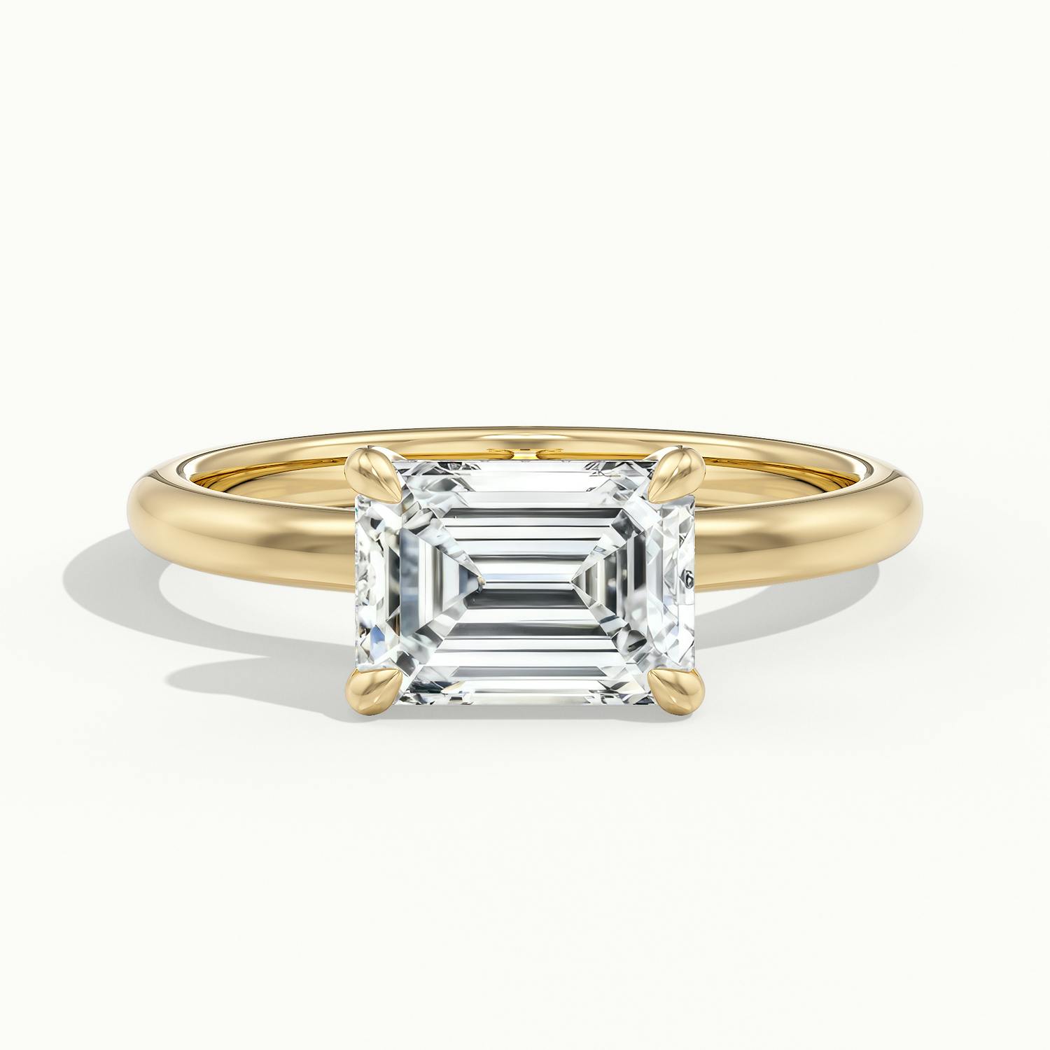 Vivienne Emerald Solitaire Engagement Ring