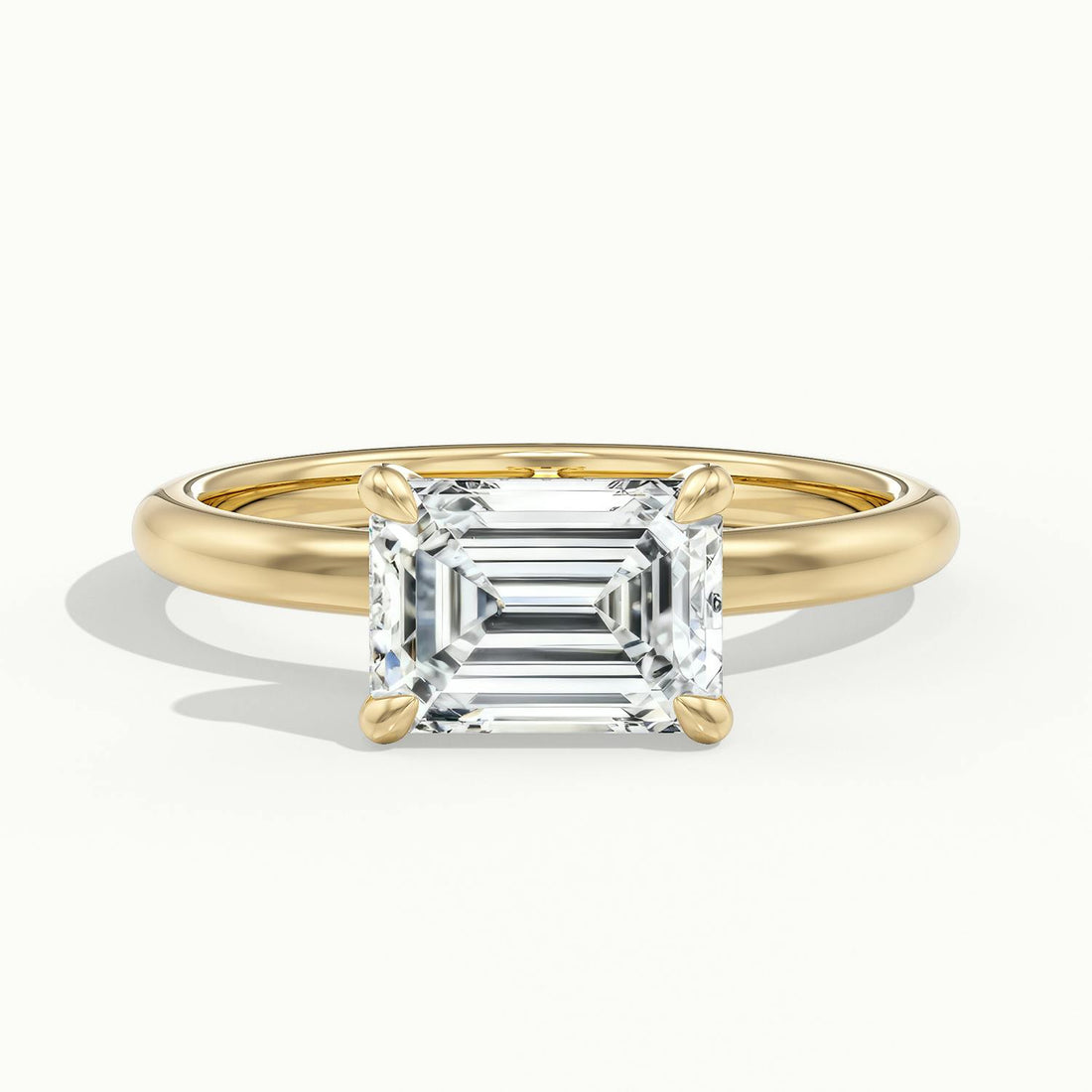 Vivienne Emerald Solitaire Engagement Ring