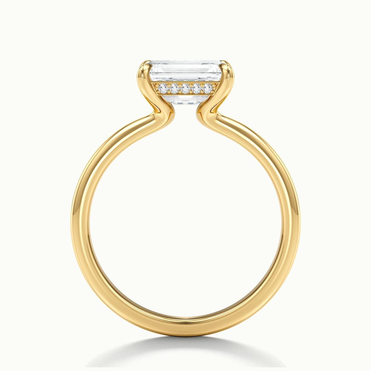Vivienne Emerald Solitaire Engagement Ring
