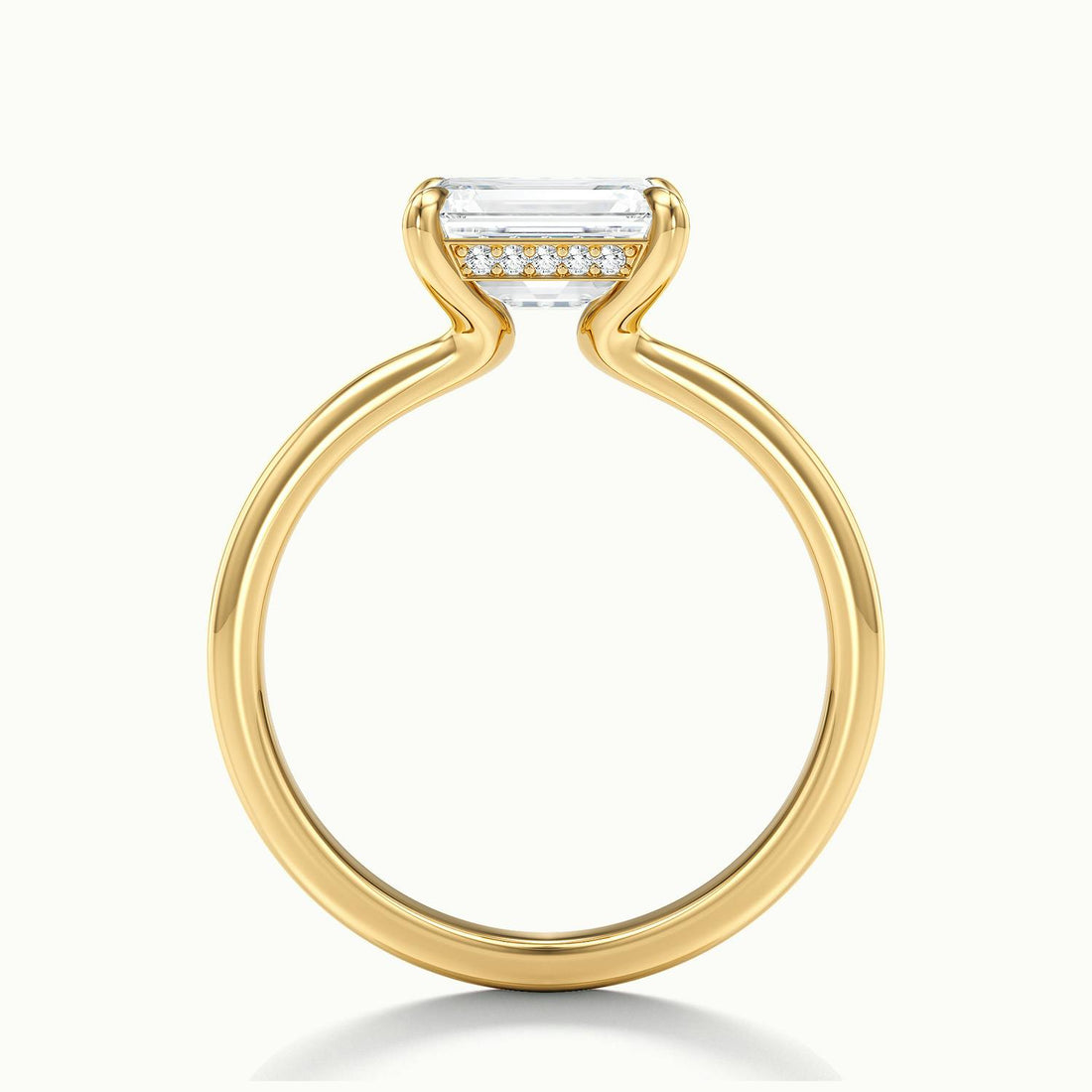 Vivienne Emerald Solitaire Engagement Ring