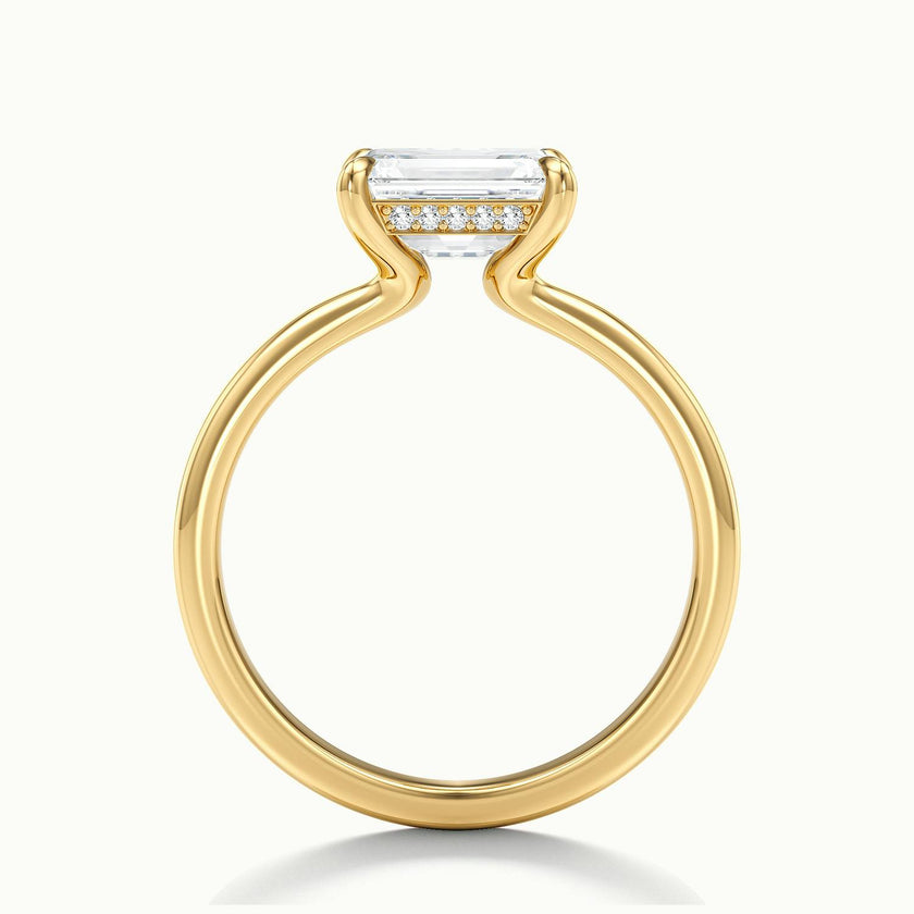 Vivienne Emerald Solitaire Engagement Ring