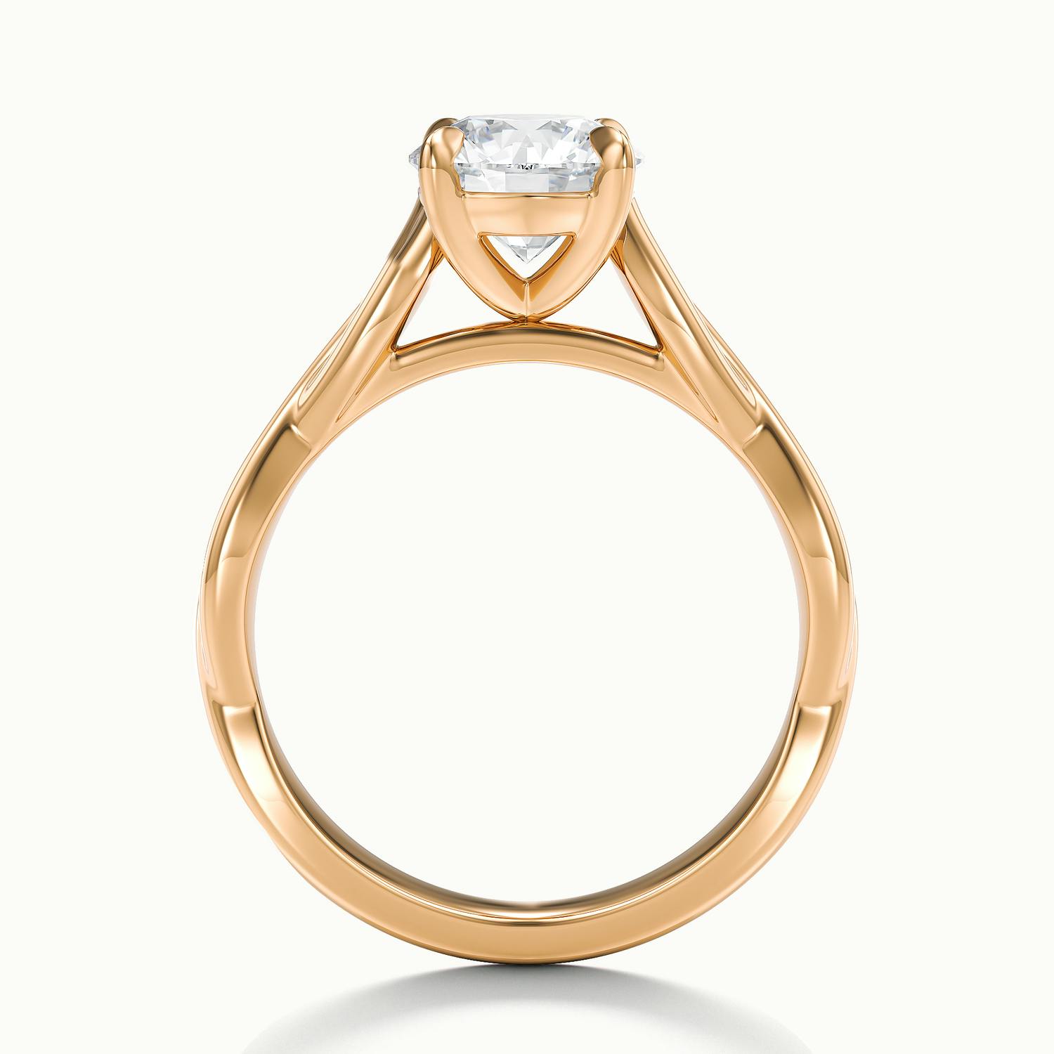 Selene Round Solitaire Twisted Engagement Ring
