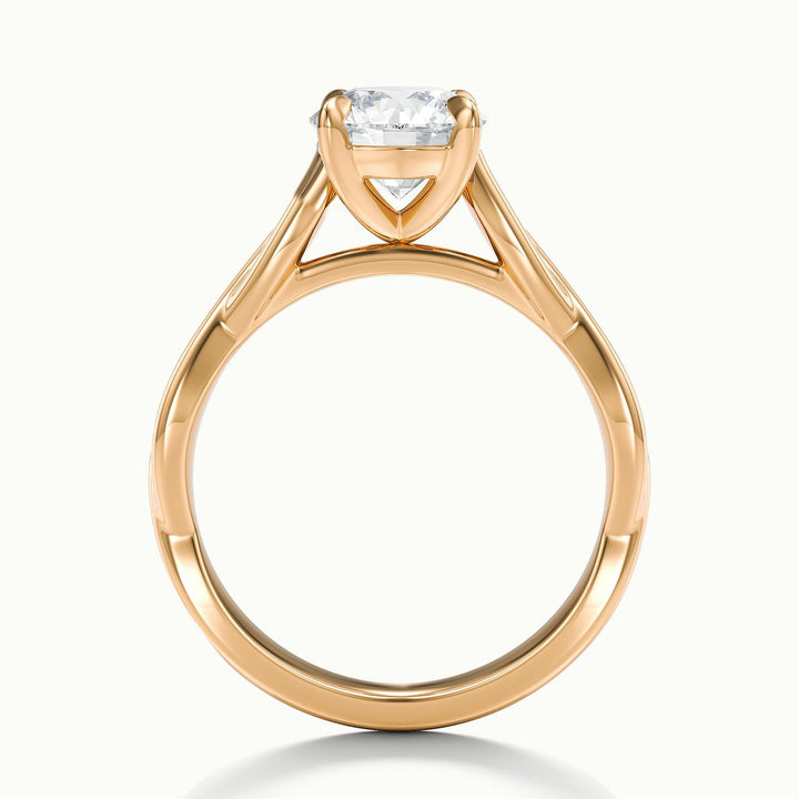 Selene Round Solitaire Twisted Engagement Ring