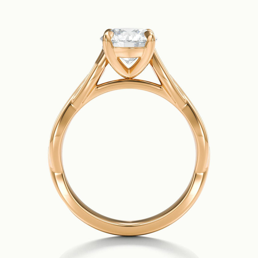 Selene Round Solitaire Twisted Engagement Ring