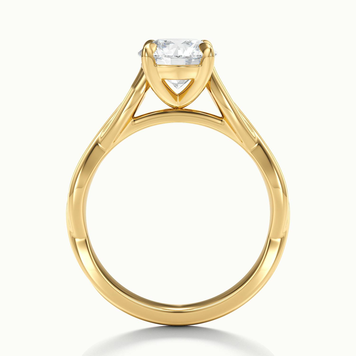 Selene Round Solitaire Twisted Engagement Ring