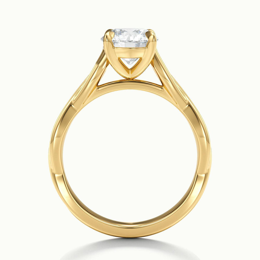 Selene Round Solitaire Twisted Engagement Ring